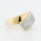 Bague 53 Bague en or jaune et or blanc 18 carats sertie de diamants 58 Facettes REF 10005/20