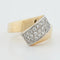 Bague 53 Bague en or jaune et or blanc 18 carats sertie de diamants 58 Facettes REF 10005/20