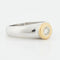 Bague 54 Bague en or blanc et jaune sertie d’un diamant 58 Facettes REF 5032/13