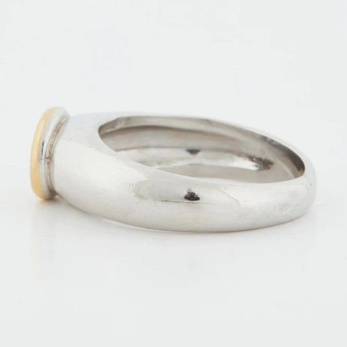 Bague 54 Bague en or blanc et jaune sertie d’un diamant 58 Facettes REF 5032/13