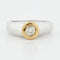 Bague 54 Bague en or blanc et jaune sertie d’un diamant 58 Facettes REF 5032/13