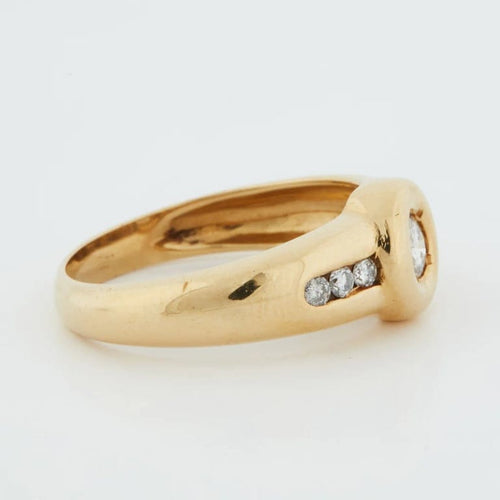 Bague 54 Bague en or jaune 18 carats avec diamants 58 Facettes REF 5066/18