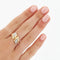 Bague 57 Bague en or blanc et jaune 18 carats sertie de diamants 58 Facettes REF 12029/18