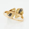 Bague 57 Bague en or blanc et jaune 18 carats sertie de diamants 58 Facettes REF 12029/18