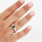 Bague 55 Bague en or blanc 18 carats sertie d’un saphir 0,60 ct 58 Facettes RÉF 3204/12
