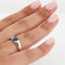 Bague 55 Bague en or blanc 18 carats sertie d’un saphir 0,60 ct 58 Facettes RÉF 3204/12