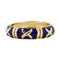 Bague 57 Bague en or jaune 18 carats et émail bleu 58 Facettes RÉF 1004/20