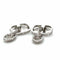 Boutons de manchette Boutons de manchette rectangulaires en or blanc et diamants 58 Facettes RÉF 1050/14