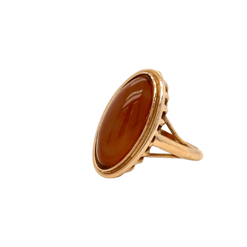 Bague 50 Bague en or jaune 18 carats sertie d’un quartz fumé 58 Facettes 6099/15