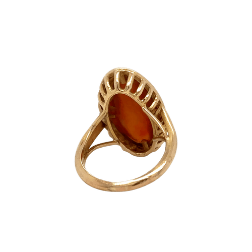 Bague 50 Bague en or jaune 18 carats sertie d’un quartz fumé 58 Facettes 6099/15