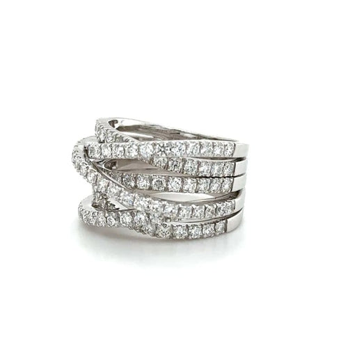 Bague 56 Leo Pizzo - Bague en or blanc 18 carats et diamants 58 Facettes 1.0000257/4