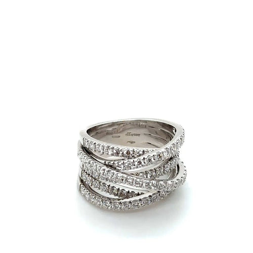 Bague 56 Leo Pizzo - Bague en or blanc 18 carats et diamants 58 Facettes 1.0000257/4