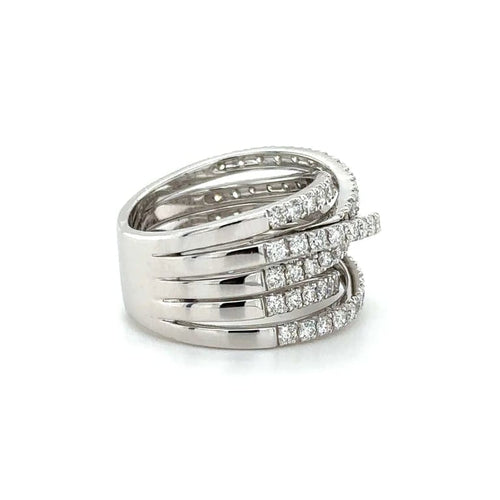 Bague 56 Leo Pizzo - Bague en or blanc 18 carats et diamants 58 Facettes 1.0000257/4