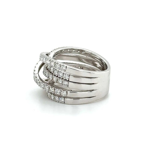 Bague 56 Leo Pizzo - Bague en or blanc 18 carats et diamants 58 Facettes 1.0000257/4