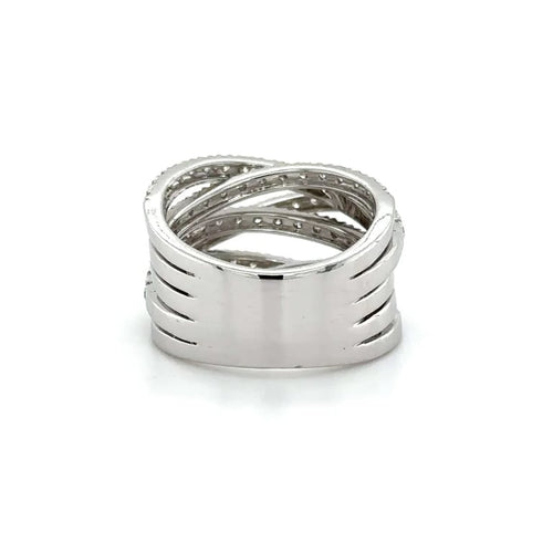 Bague 56 Leo Pizzo - Bague en or blanc 18 carats et diamants 58 Facettes 1.0000257/4