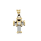 Pendentif Pendentif croix en or jaune et blanc avec diamant 58 Facettes 1.0000258/1