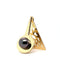 Pendentif Pendentif géométrique en or jaune 18 carats et perle de Tahiti 58 Facettes 1.0000272/1