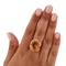 Bague 59 Bague en or jaune 18 carats sertie d’un quartz citrine ovale 58 Facettes 7025/21