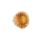 Bague 59 Bague en or jaune 18 carats sertie d’un quartz citrine ovale 58 Facettes 7025/21