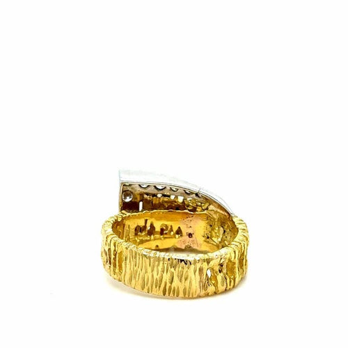 Bague 56 Bague en or jaune 18 carats sertie de 10 diamants 58 Facettes 1.0000206/1