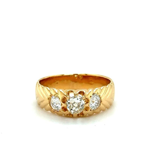 Bague 63 Bague vintage en or jaune 18 carats et diamants (1970) 58 Facettes 1.0000378/3