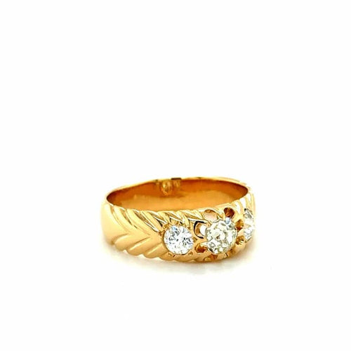 Bague 63 Bague vintage en or jaune 18 carats et diamants (1970) 58 Facettes 1.0000378/3