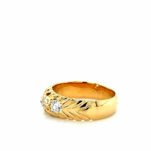 Bague 63 Bague vintage en or jaune 18 carats et diamants (1970) 58 Facettes 1.0000378/3