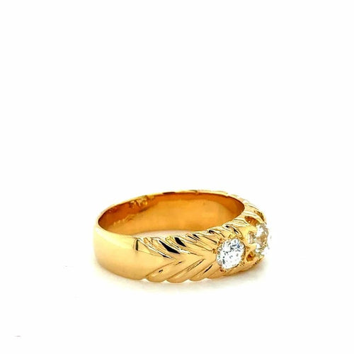 Bague 63 Bague vintage en or jaune 18 carats et diamants (1970) 58 Facettes 1.0000378/3