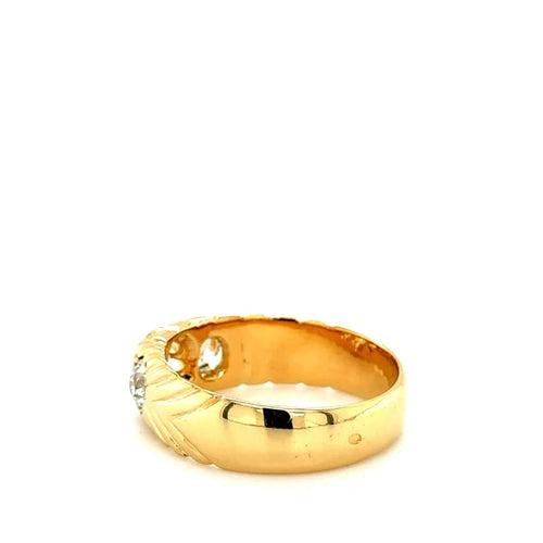 Bague 63 Bague vintage en or jaune 18 carats et diamants (1970) 58 Facettes 1.0000378/3