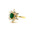 Bague 51 Bague marguerite en or jaune 18 carats, émeraude et diamants 58 Facettes 1.0000372/1