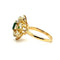 Bague 51 Bague marguerite en or jaune 18 carats, émeraude et diamants 58 Facettes 1.0000372/1