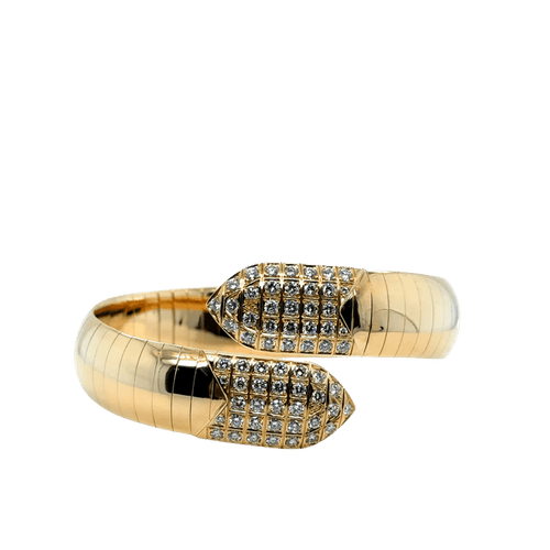 Bracelet Chaumet Plume - Bracelet en or jaune 18 carats et diamants 58 Facettes 1.0000453/1