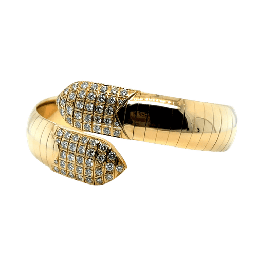 Bracelet Chaumet Plume - Bracelet en or jaune 18 carats et diamants 58 Facettes 1.0000453/1