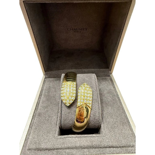 Bracelet Chaumet Plume - Bracelet en or jaune 18 carats et diamants 58 Facettes 1.0000453/1