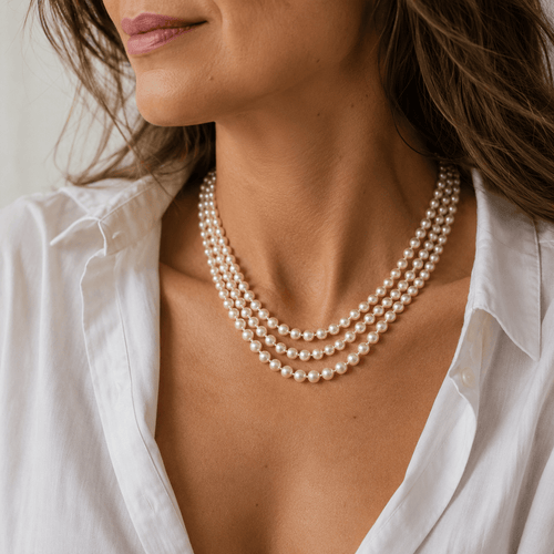 Collier Collier 3 rangs de perles de culture en or blanc 18 carats 58 Facettes 1.0000481/1