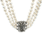Collier Collier vintage 3 rangs de perles de culture, fermoir en or blanc 18 carats 58 Facettes 1.0000481/2