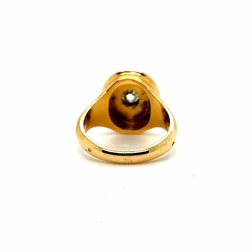 Bague Chevalière - Bague en or jaune 18 carats et diamant 0,60 ct 58 Facettes 7017/15
