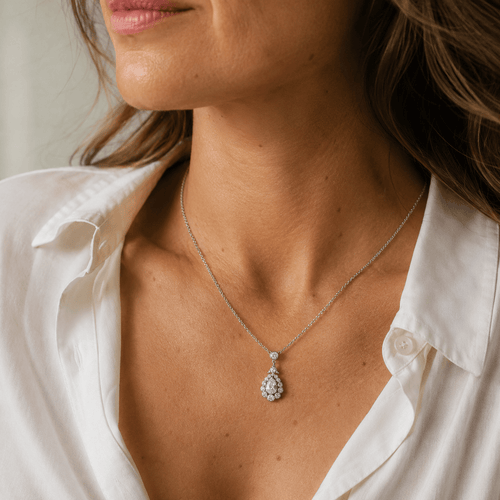 Pendentif Pendentif en or blanc 18 carats avec diamants 58 Facettes 1.0000685/1