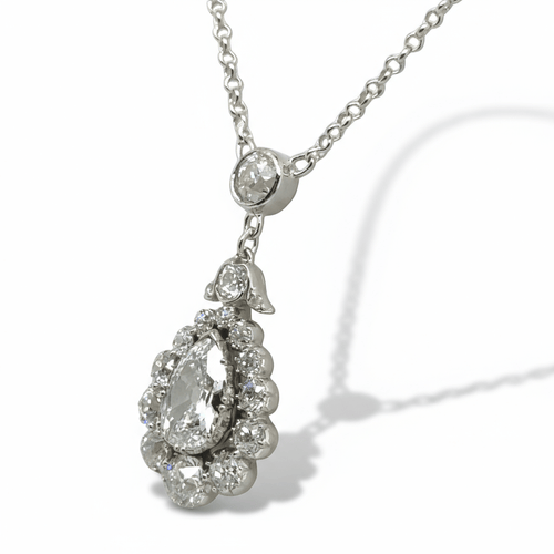 Pendentif Pendentif en or blanc 18 carats avec diamants 58 Facettes 1.0000685/1