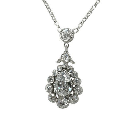 Pendentif Pendentif en or blanc 18 carats avec diamants 58 Facettes 1.0000685/1