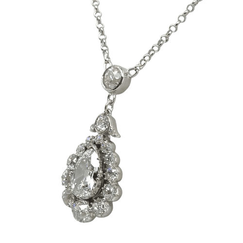 Pendentif Pendentif en or blanc 18 carats avec diamants 58 Facettes 1.0000685/1