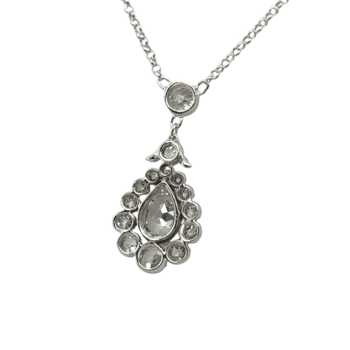 Pendentif Pendentif en or blanc 18 carats avec diamants 58 Facettes 1.0000685/1