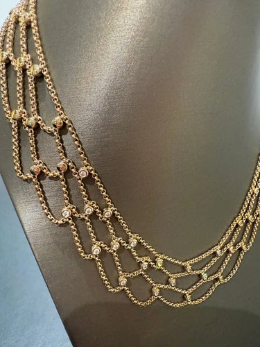 Collier Chopard Les Chaînes - Collier en or jaune et diamants 58 Facettes 1.0000813/1