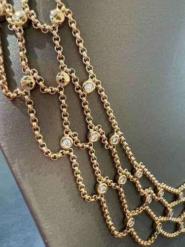 Collier Chopard Les Chaînes - Collier en or jaune et diamants 58 Facettes 1.0000813/1