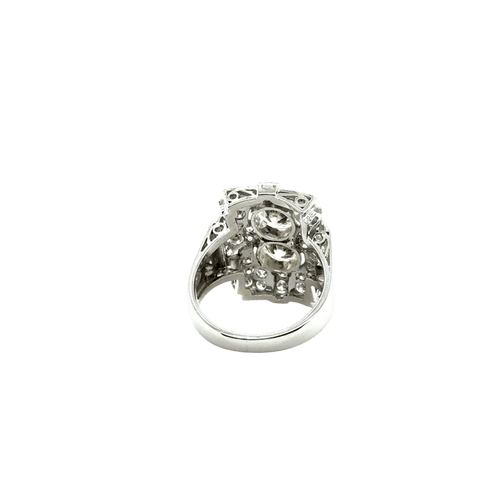 Bague 56 Art déco - Bague en platine sertie de diamants 3,72 carats 58 Facettes 1.0000795/5