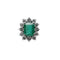 Bague 54 Bague en or blanc 18 carats avec émeraude 2,65 ct et diamants 58 Facettes 1.0000791/1