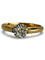 Bague 57 Solitaire - Bague en or jaune 18K avec diamant 0,40 ct 58 Facettes 1375
