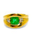 Bague 53 Bague en or jaune 18K avec émeraude 2 ct et diamants 0,40 ct 58 Facettes