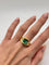 Bague 53 Bague en or jaune 18K avec émeraude 2 ct et diamants 0,40 ct 58 Facettes