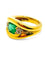 Bague 53 Bague en or jaune 18K avec émeraude 2 ct et diamants 0,40 ct 58 Facettes